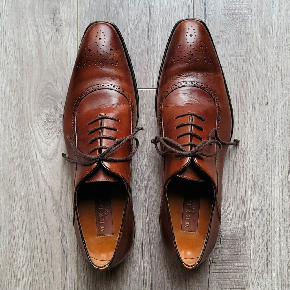 Mezlan Men's Brown Dress Shoes Size 11.5